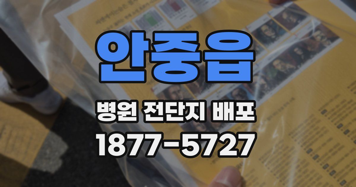 안중읍 병원 전단지 배포