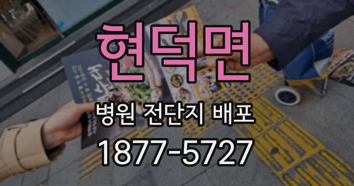 현덕면 병원 전단지 배포