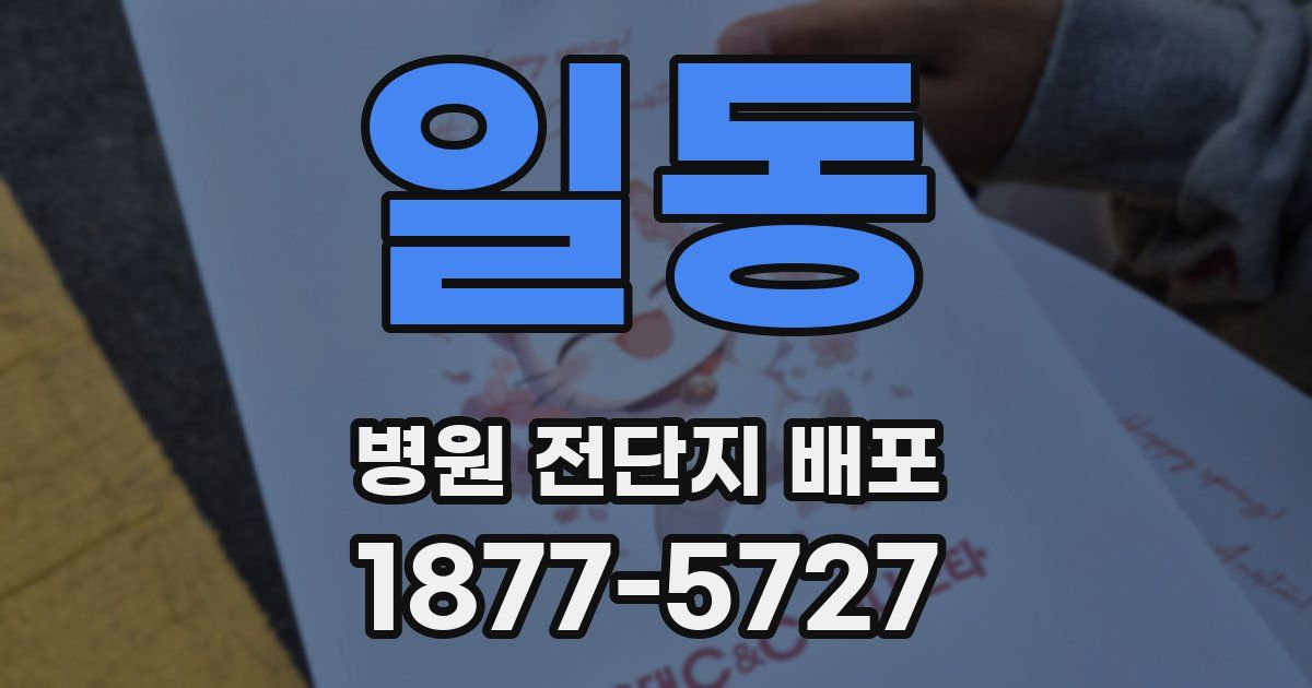 일동 병원 전단지 배포