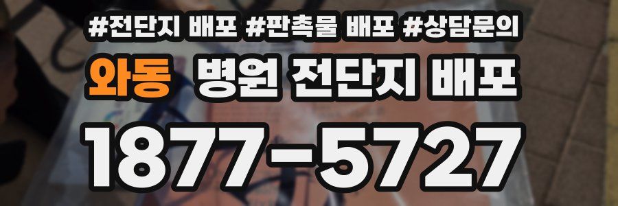 와동 병원 전단지 배포