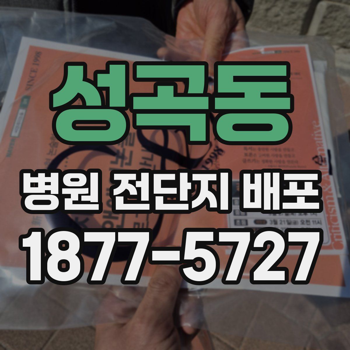 성곡동 병원 전단지 배포
