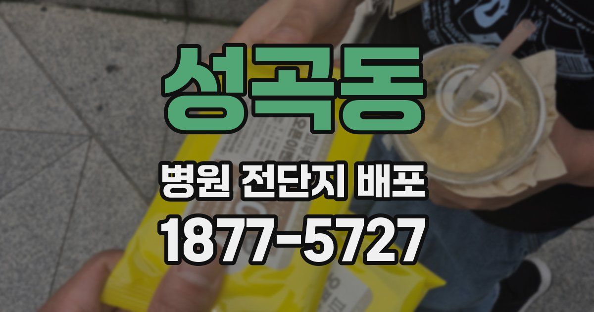 성곡동 병원 전단지 배포
