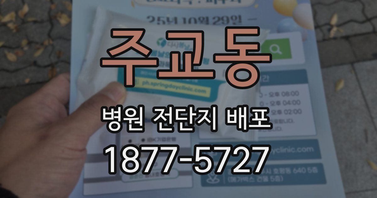 주교동 병원 전단지 배포