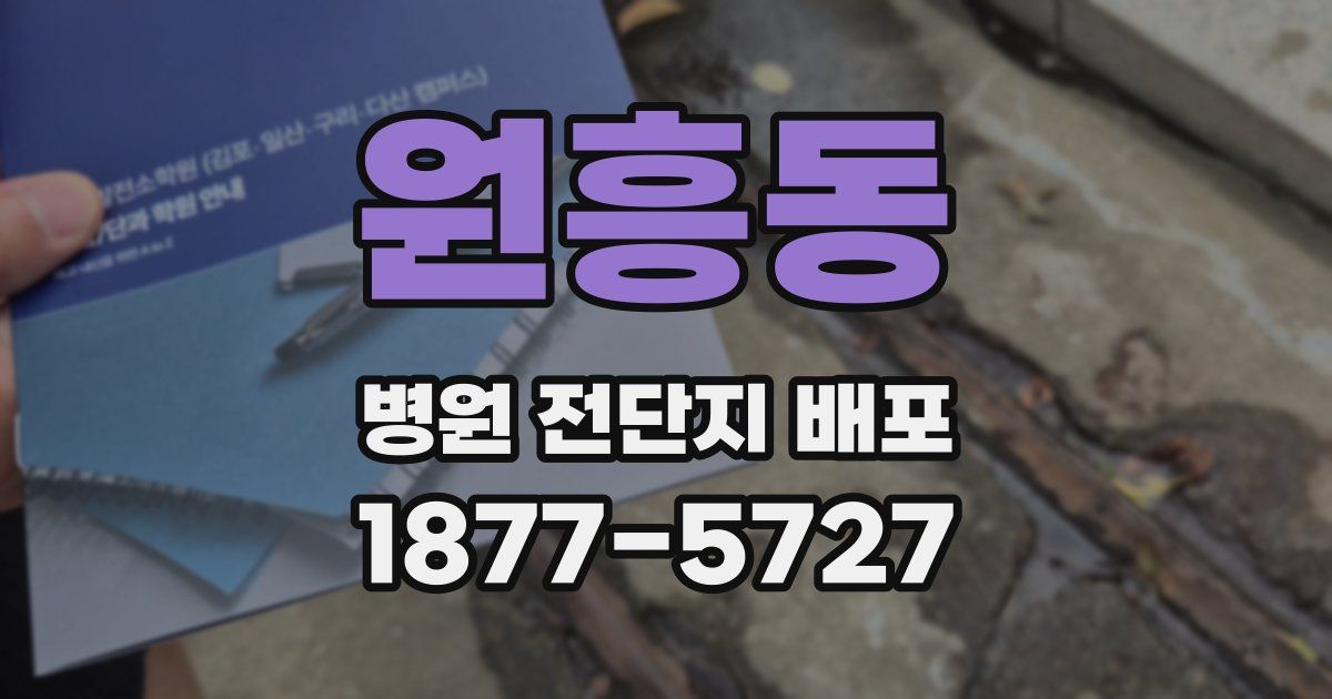 원흥동 병원 전단지 배포