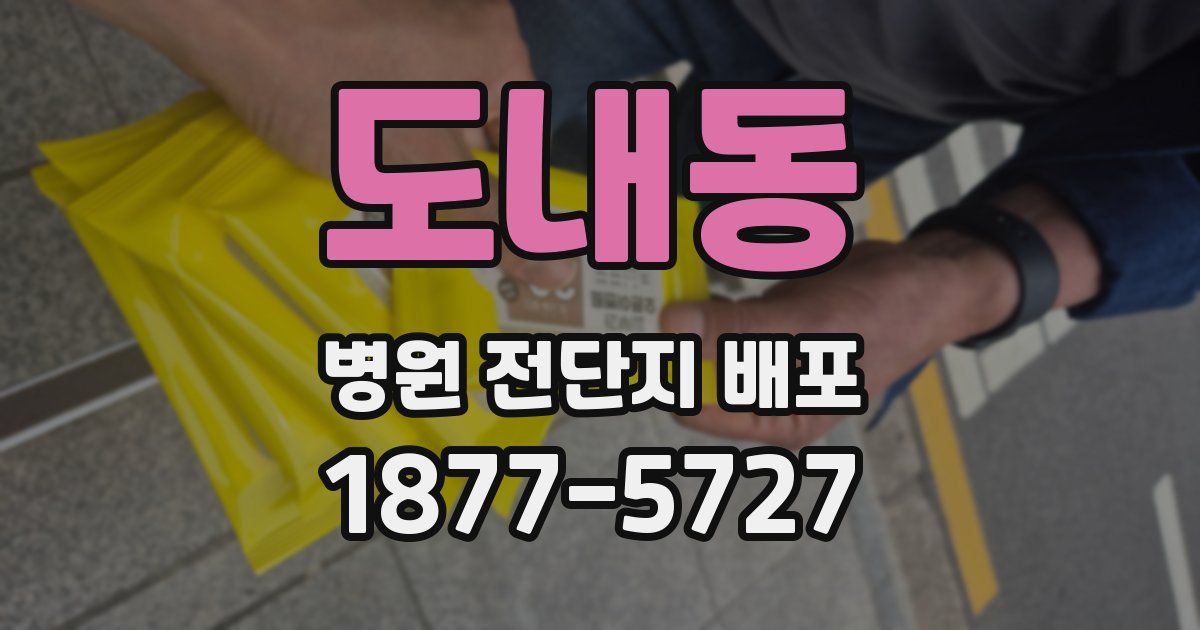 도내동 병원 전단지 배포