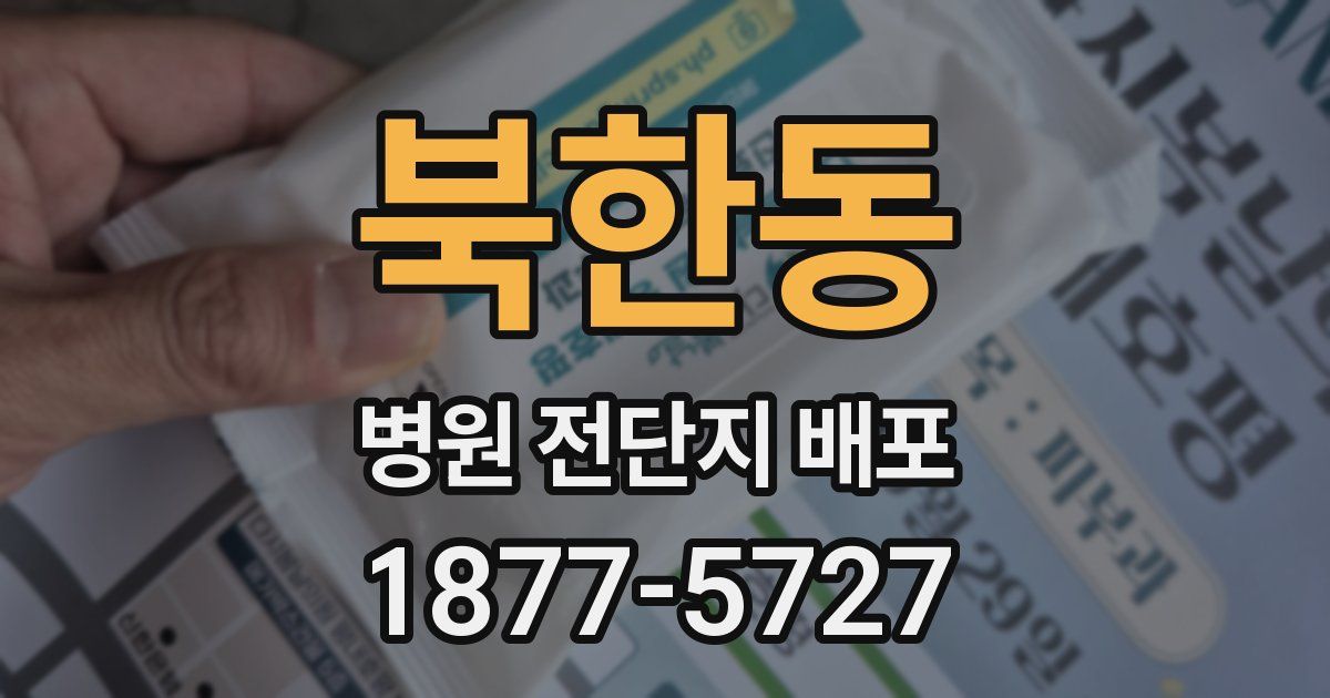 북한동 병원 전단지 배포