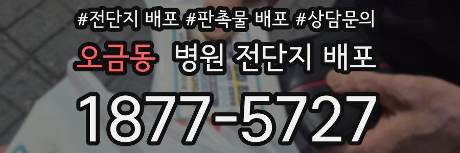 오금동 병원 전단지 배포