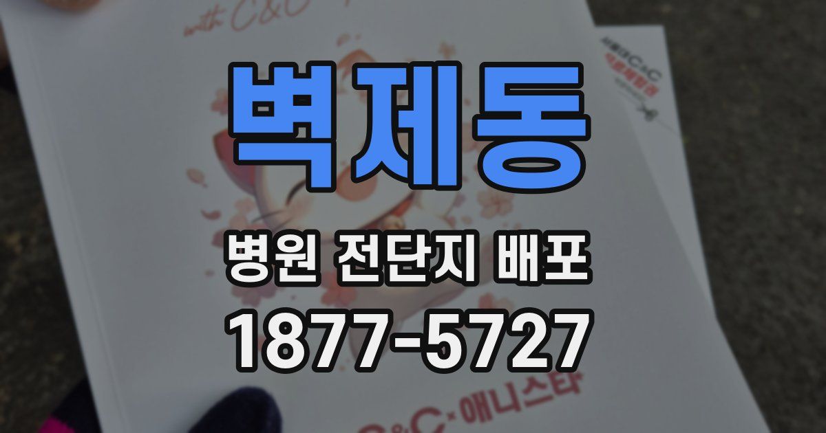 벽제동 병원 전단지 배포