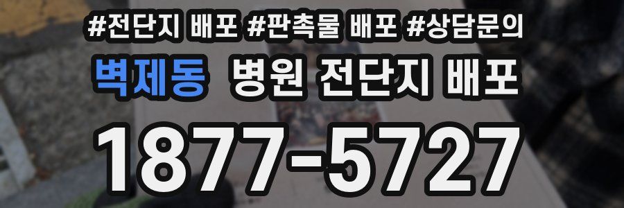 벽제동 병원 전단지 배포