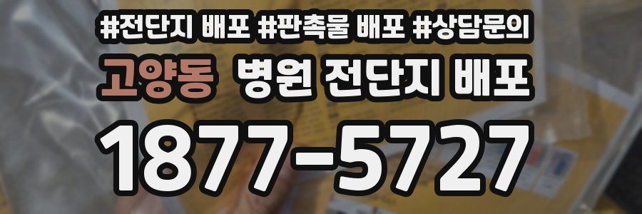 고양동 병원 전단지 배포