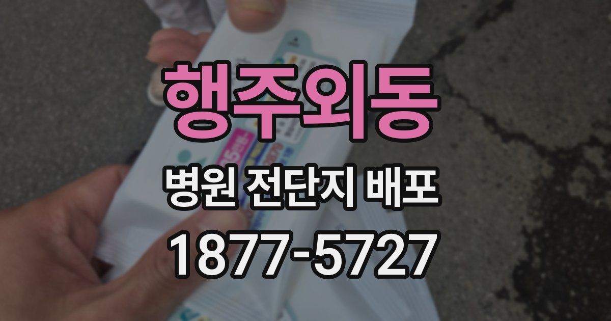 행주외동 병원 전단지 배포
