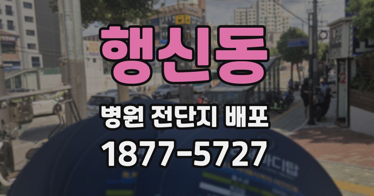 행신동 병원 전단지 배포