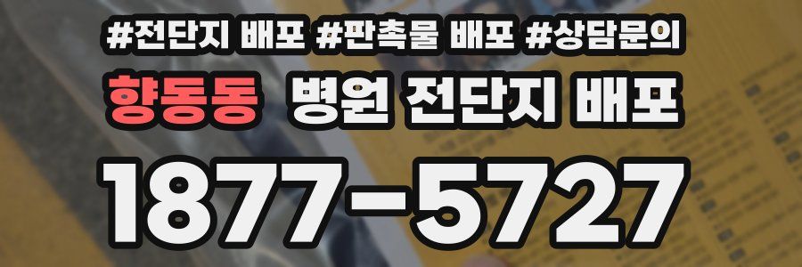 향동동 병원 전단지 배포