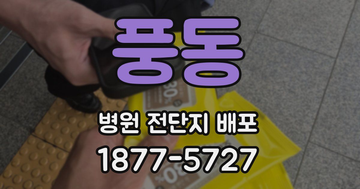 풍동 병원 전단지 배포