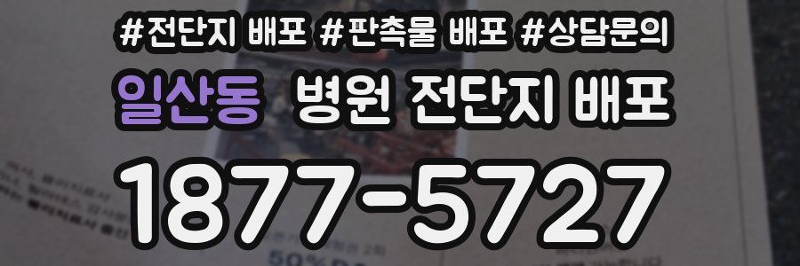 일산동 병원 전단지 배포