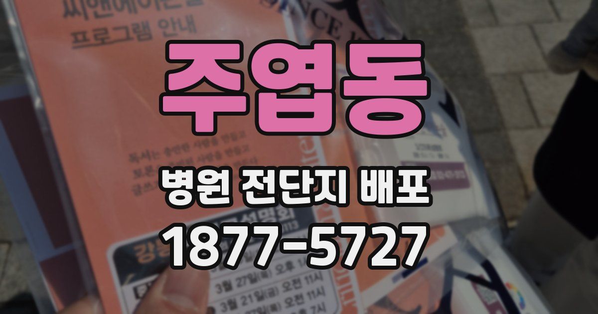 주엽동 병원 전단지 배포