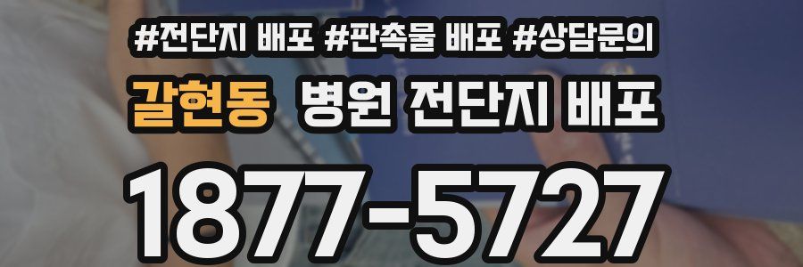 갈현동 병원 전단지 배포