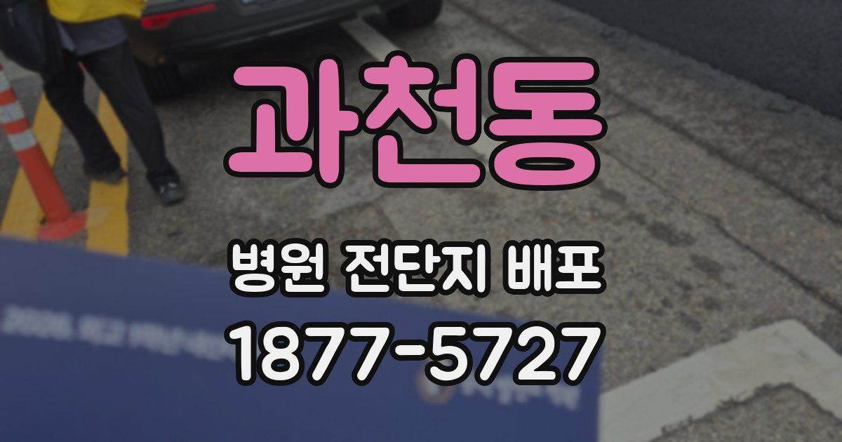 과천동 병원 전단지 배포