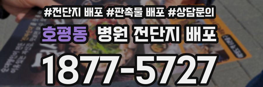 호평동 병원 전단지 배포