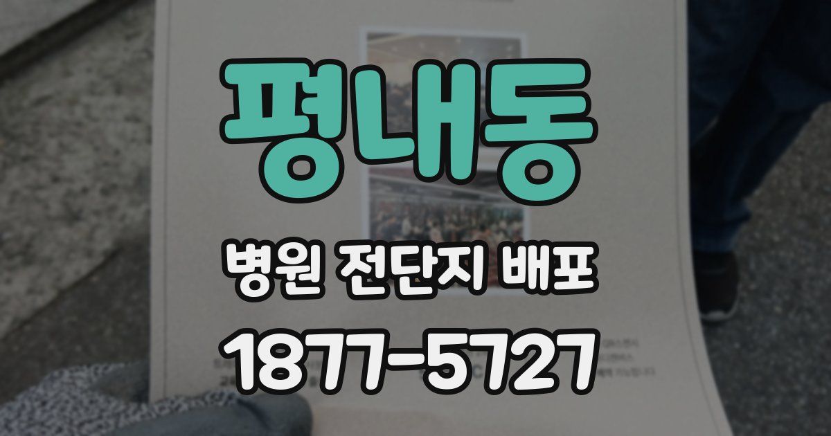 평내동 병원 전단지 배포