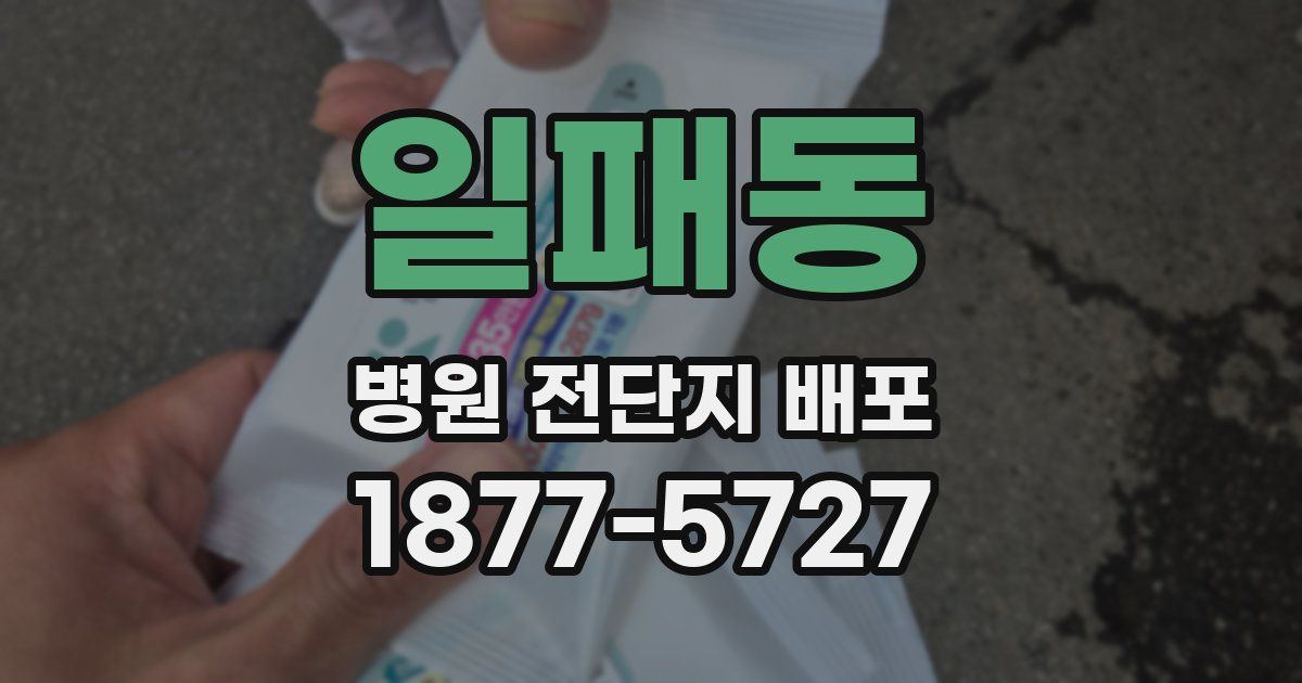 일패동 병원 전단지 배포