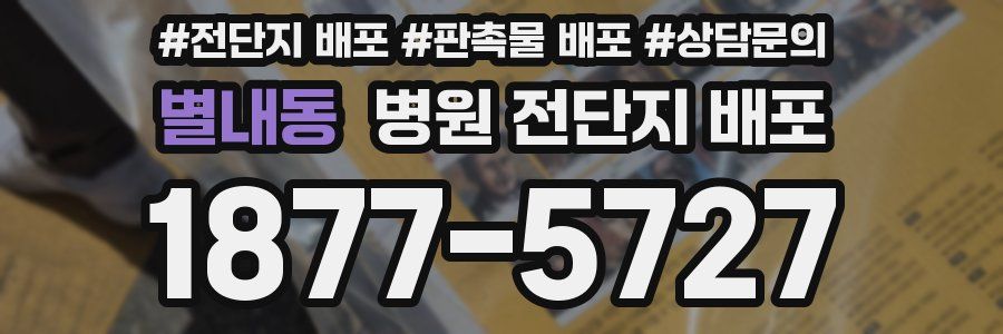 별내동 병원 전단지 배포