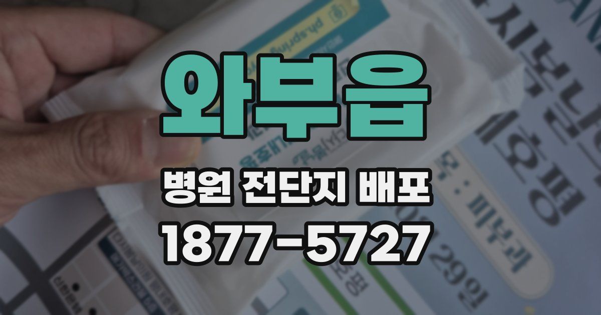 와부읍 병원 전단지 배포