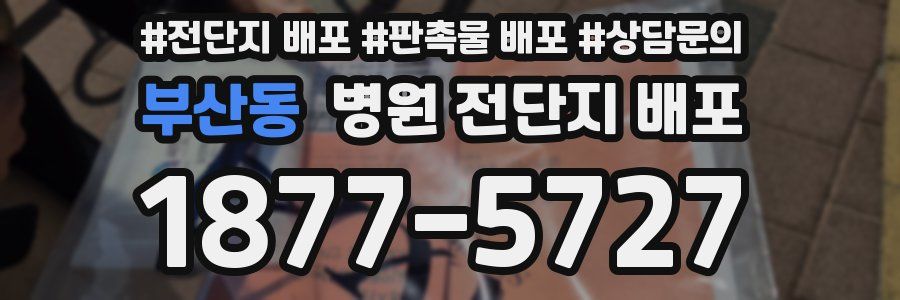 부산동 병원 전단지 배포