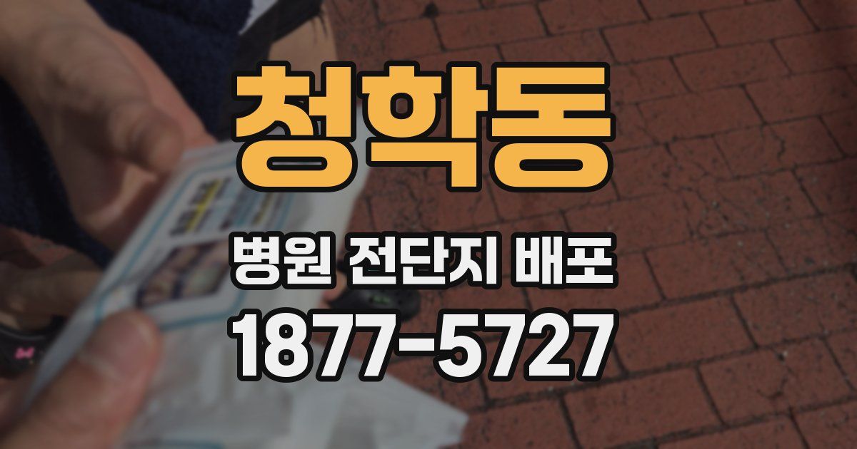 청학동 병원 전단지 배포