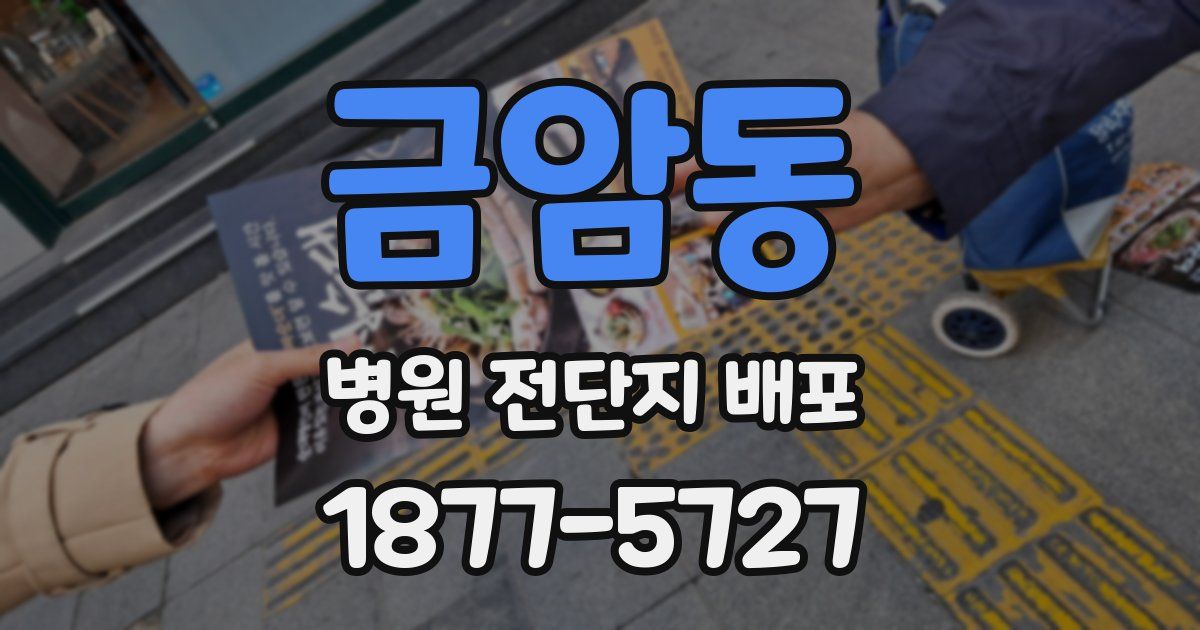 금암동 병원 전단지 배포