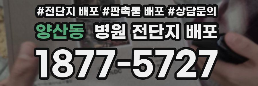양산동 병원 전단지 배포