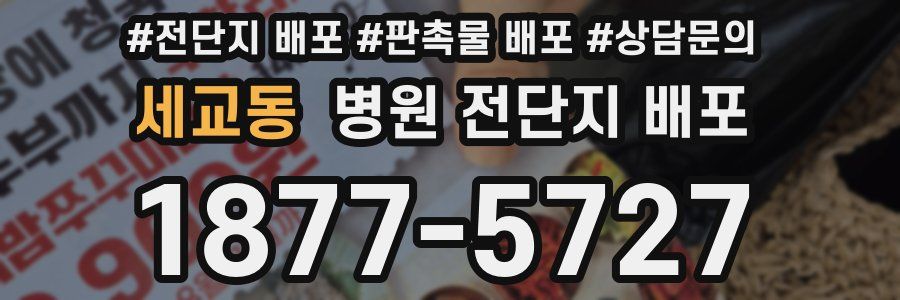세교동 병원 전단지 배포