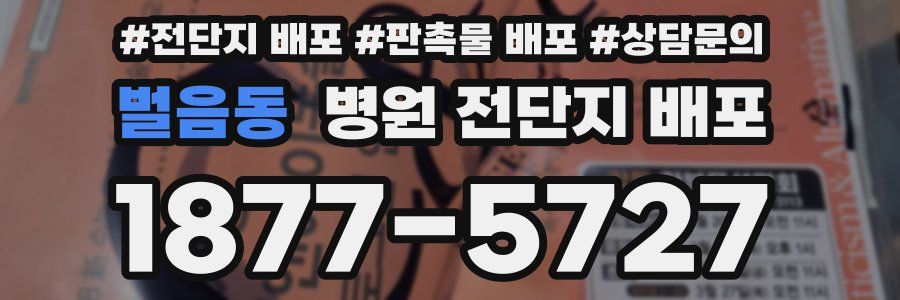 벌음동 병원 전단지 배포