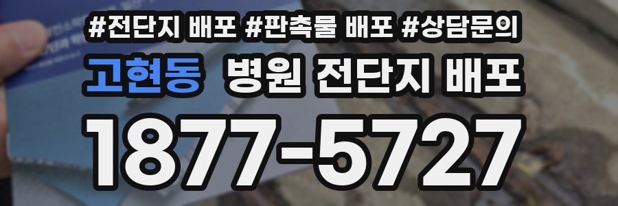 고현동 병원 전단지 배포