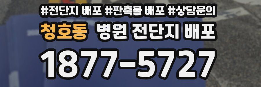 청호동 병원 전단지 배포