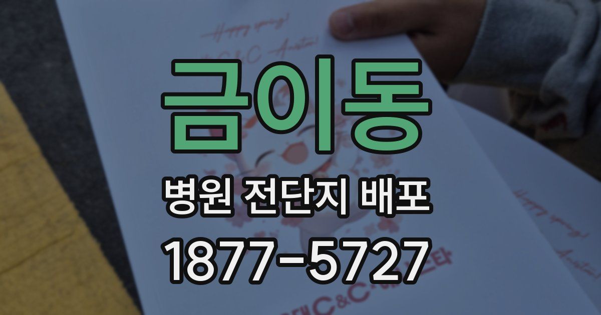 금이동 병원 전단지 배포