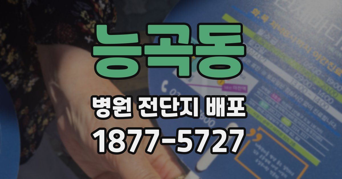 능곡동 병원 전단지 배포