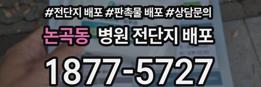 논곡동 병원 전단지 배포