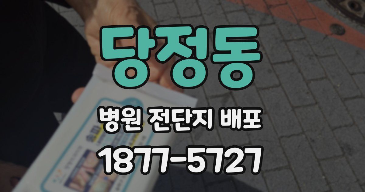 당정동 병원 전단지 배포
