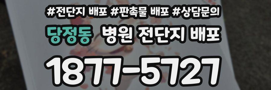 당정동 병원 전단지 배포