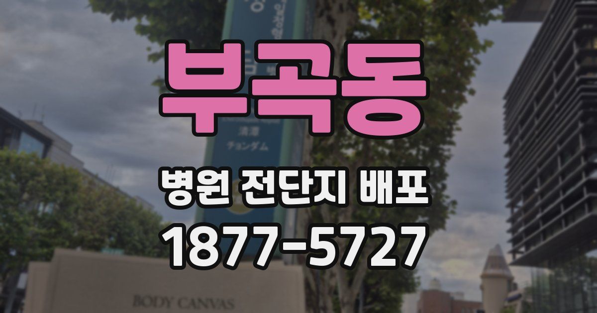 부곡동 병원 전단지 배포
