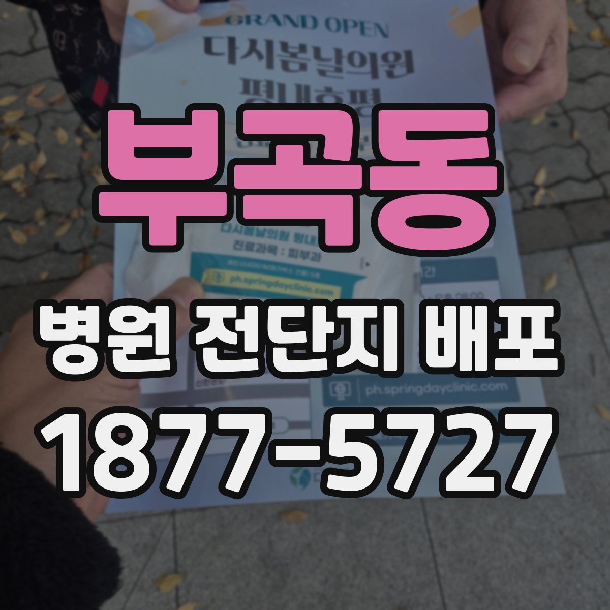 부곡동 병원 전단지 배포