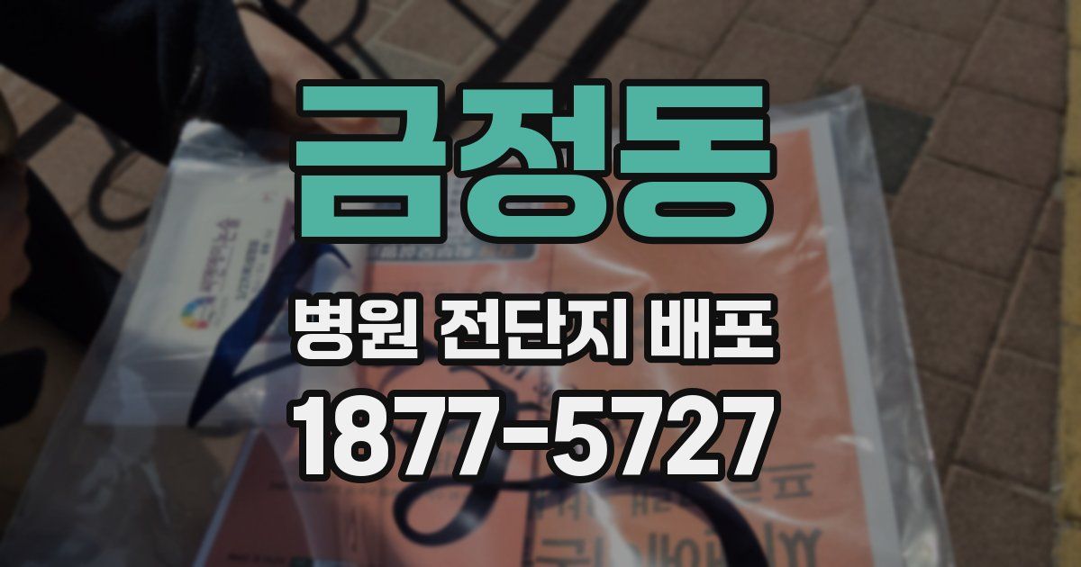 금정동 병원 전단지 배포