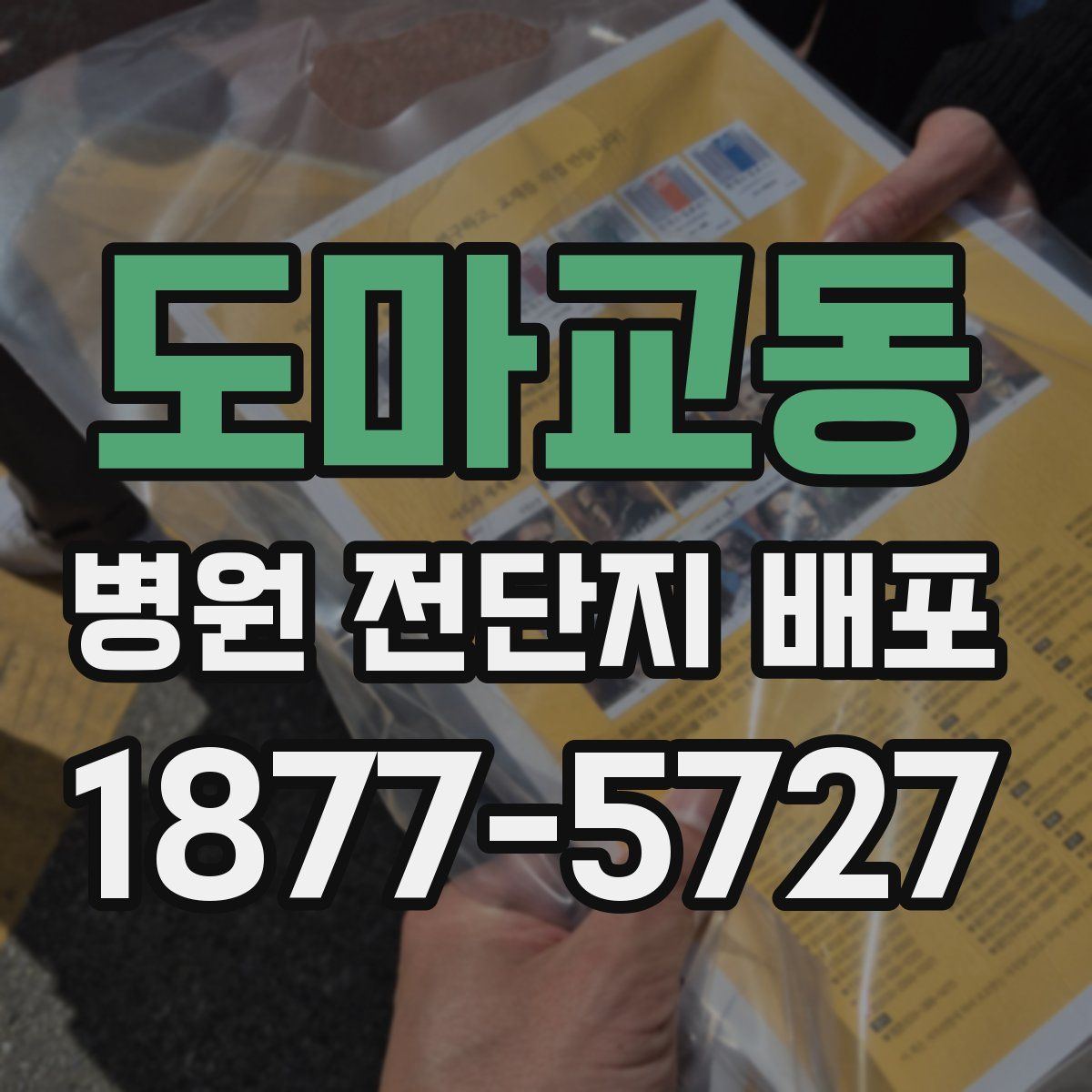 도마교동 병원 전단지 배포