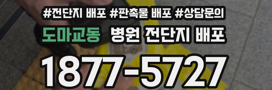 도마교동 병원 전단지 배포
