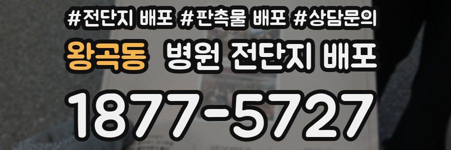왕곡동 병원 전단지 배포