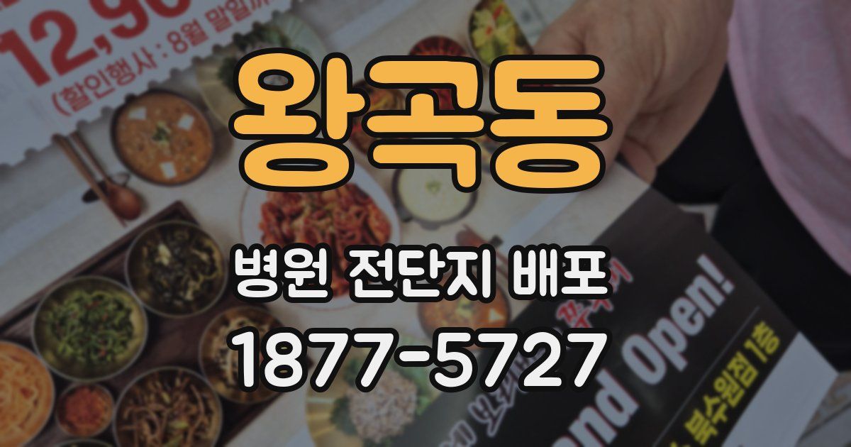 왕곡동 병원 전단지 배포