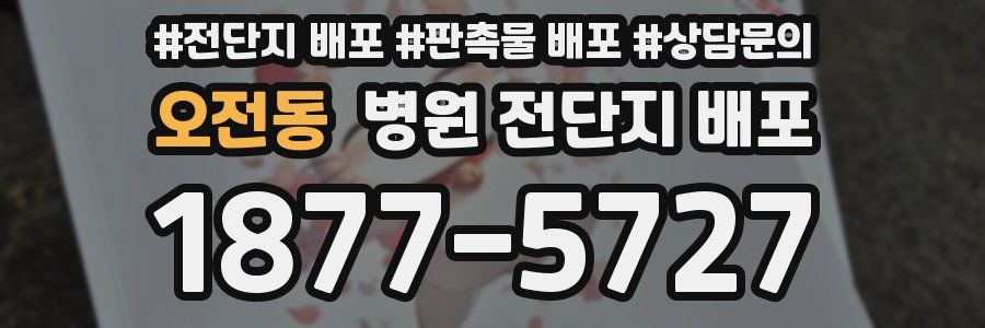 오전동 병원 전단지 배포