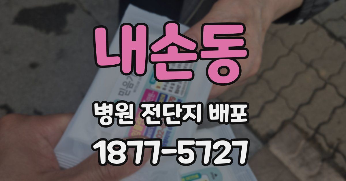 내손동 병원 전단지 배포