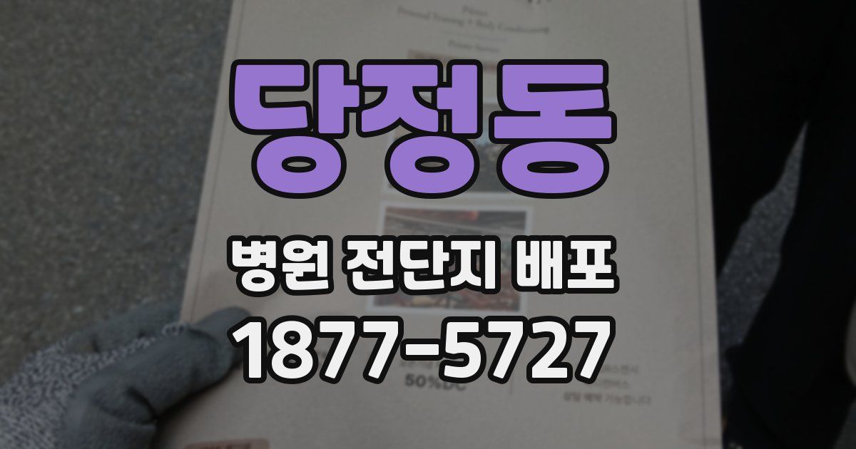 당정동 병원 전단지 배포